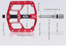 将图片加载到图库查看器，Pedals Flat Sealed Bearings Pedals For Bicycle Mountain Bike Pedals Platform Ultra Light Wide Aluminum Bicycle Pedal Mountain Bike Pedals Aluminum Bicycle Flat Platform Pedals Lightweight Non-Slip Sealed Bearing For Road Mountain
