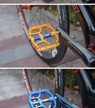 将图片加载到图库查看器，Pedals Flat Sealed Bearings Pedals For Bicycle Mountain Bike Pedals Platform Ultra Light Wide Aluminum Bicycle Pedal Mountain Bike Pedals Aluminum Bicycle Flat Platform Pedals Lightweight Non-Slip Sealed Bearing For Road Mountain
