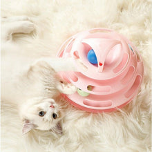 将图片加载到图库查看器，Pet Cat Toy Training Amusement Plate Kitten Tower Tracks Disc Cat Intelligence Amusement Triple Disc tumbler  Fish Animal Toy For Small Dogs Wiggle Fish Catnip Toys Motion Kitten Toy Plush Interactive Cat Toys for Cat Exercise
