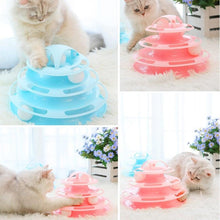将图片加载到图库查看器，Pet Cat Toy Training Amusement Plate Kitten Tower Tracks Disc Cat Intelligence Amusement Triple Disc tumbler  Fish Animal Toy For Small Dogs Wiggle Fish Catnip Toys Motion Kitten Toy Plush Interactive Cat Toys for Cat Exercise
