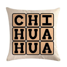 将图片加载到图库查看器，Pet Dog Elegant Design Linen Cotton Throw Pillow Covers Dog Pattern Cotton Throw Pillow Covers Car Sofa Cushion Cover Pillowcases Couch Cushion Cover Home Sofa Bed Decorative Pillows
