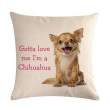将图片加载到图库查看器，Pet Dog Elegant Design Linen Cotton Throw Pillow Covers Dog Pattern Cotton Throw Pillow Covers Car Sofa Cushion Cover Pillowcases Couch Cushion Cover Home Sofa Bed Decorative Pillows
