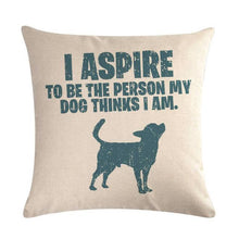 将图片加载到图库查看器，Pet Dog Elegant Design Linen Cotton Throw Pillow Covers Dog Pattern Cotton Throw Pillow Covers Car Sofa Cushion Cover Pillowcases Couch Cushion Cover Home Sofa Bed Decorative Pillows
