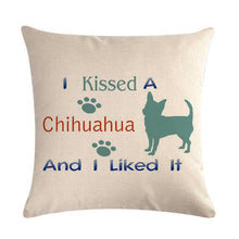 将图片加载到图库查看器，Pet Dog Elegant Design Linen Cotton Throw Pillow Covers Dog Pattern Cotton Throw Pillow Covers Car Sofa Cushion Cover Pillowcases Couch Cushion Cover Home Sofa Bed Decorative Pillows
