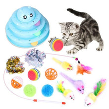 将图片加载到图库查看器，Pets Cat Toys Mouse Shape Balls Shapes Cat Interactive Pet Toys Assortments Foldable Rainbow Tunnel Cat Feather Interactive Feather Toy Fluffy Mouse Cat Love New Pet Toy Funny Cat Stick Mouse Supplies Value Bundle
