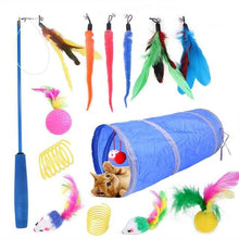 将图片加载到图库查看器，Pets Cat Toys Mouse Shape Balls Shapes Cat Interactive Pet Toys Assortments Foldable Rainbow Tunnel Cat Feather Interactive Feather Toy Fluffy Mouse Cat Love New Pet Toy Funny Cat Stick Mouse Supplies Value Bundle
