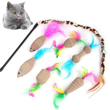 将图片加载到图库查看器，Pets Cat Toys Mouse Shape Balls Shapes Cat Interactive Pet Toys Assortments Foldable Rainbow Tunnel Cat Feather Interactive Feather Toy Fluffy Mouse Cat Love New Pet Toy Funny Cat Stick Mouse Supplies Value Bundle
