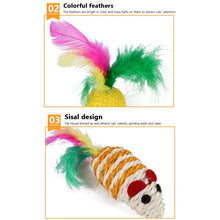 将图片加载到图库查看器，Pets Cat Toys Mouse Shape Balls Shapes Cat Interactive Pet Toys Assortments Foldable Rainbow Tunnel Cat Feather Interactive Feather Toy Fluffy Mouse Cat Love New Pet Toy Funny Cat Stick Mouse Supplies Value Bundle
