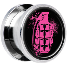 Load image into Gallery viewer, Pink Grenade Steel Screw Fit Plug Set 9/16
