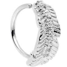 将图片加载到图库查看器，18G Clear CZ Gem Feather Seamless Circular Ring
