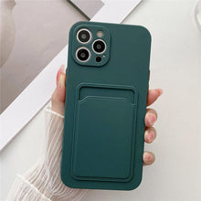 将图片加载到图库查看器，Phone Case For iphone 11 12 13 pro max XR X XS Max 12 mini 12 pro Soft Silicone Wallet Card Holder Cover For iPhone Wallet Case Compatible with iPhone 13 Secure Card Wallet Case
