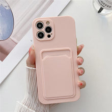 将图片加载到图库查看器，Phone Case For iphone 11 12 13 pro max XR X XS Max 12 mini 12 pro Soft Silicone Wallet Card Holder Cover For iPhone Wallet Case Compatible with iPhone 13 Secure Card Wallet Case
