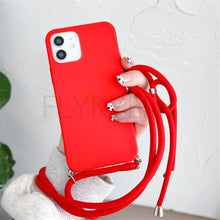 Load image into Gallery viewer, Phone Case  Strap Cord Chain Phone Case For Xiaomi Redmi Note 10 9 10S 9S Pro Max 10 9 9A 9C Cover Mi POCO X3 NFC Pro 12 Pro 11 Lite Crossbody Case Soft Matte Phone Holder with Neck Strap
