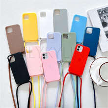 Load image into Gallery viewer, Phone Case  Strap Cord Chain Phone Case For Xiaomi Redmi Note 10 9 10S 9S Pro Max 10 9 9A 9C Cover Mi POCO X3 NFC Pro 12 Pro 11 Lite Crossbody Case Soft Matte Phone Holder with Neck Strap

