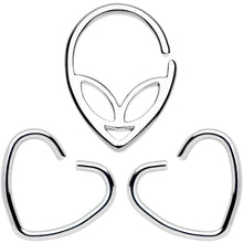 Load image into Gallery viewer, 16G 5/16 Heart of the Galaxy Septum Ring Pack Set of 3
