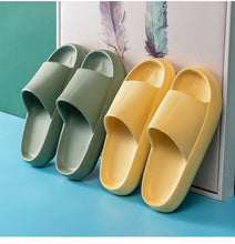 Load image into Gallery viewer, Pillow Slides Slippers Comfy Shoes Non-slip Bathroom Home Thicked Bottom Slippers Women's Sandals Summer Flip Flops Open Toe Pillow Shower Shoes EVA Slides Soft Spa Cloud Slippers
