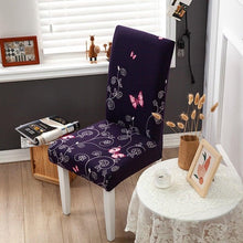 Load image into Gallery viewer, Pink Butterfly Print Elastic Chair Cover for Home Decoration Elastic Slipcovers Chair Seat Covers For Dining Room  Chair Slipcovers for Dining Room Chair seat Covers Chair Protectors for Party Pet Protection Universal Fit Soft Polyester
