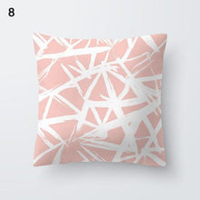 将图片加载到图库查看器，Pink Geometric Decorative Pillow Cushion Covers Polyester Pillow Case Home Pillowcase Decorative Pillowcase For Sofa Cute Charming Home Decor Cushion Cover
