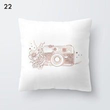 将图片加载到图库查看器，Pink Geometric Decorative Pillow Cushion Covers Polyester Pillow Case Home Pillowcase Decorative Pillowcase For Sofa Cute Charming Home Decor Cushion Cover
