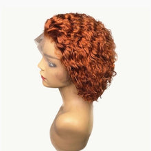 Load image into Gallery viewer, Pixie Cut Short Curly Wig Human Hair Wigs Pre Plucked Brazilian Deep Water Wave Virgin Lace Front Wig For Women With Baby Hair Wigs For Black Women Gifts for Girlfriends

