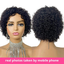 Load image into Gallery viewer, Pixie Cut Wig Human Hair Curly Human Hair Wigs Short Curly Bob Wigs For Women Human Hair Full Machine Wig Human Hair Wigs For Black Women Gifts for Girlfriends
