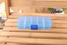 Load image into Gallery viewer, Plastic Storage Boxes Slots Adjustable Packaging Transparent Tool Case Craft Organizer Box Jewelry Accessories Rectangle Plastic Jewelry Box with Movable Dividers Earring Storage Containers
