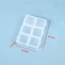 Load image into Gallery viewer, Plastic Storage Boxes Slots Adjustable Packaging Transparent Tool Case Craft Organizer Box Jewelry Accessories Rectangle Plastic Jewelry Box with Movable Dividers Earring Storage Containers
