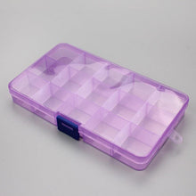 Load image into Gallery viewer, Plastic Storage Boxes Slots Adjustable Packaging Transparent Tool Case Craft Organizer Box Jewelry Accessories Rectangle Plastic Jewelry Box with Movable Dividers Earring Storage Containers
