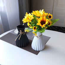 Load image into Gallery viewer, Plastic Vases Anti-ceramic Unbreakable Basket Imitation Rattan Flower Vase For Home Décor Desktop Decoration Living Room Office or Bookshelf
