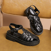 将图片加载到图库查看器，Platform Women's Sandals Summer Fashion Women Beach Classic Sandal Comfortable Beach  Pool Platforms Sandals With Buckle Open Toe Ankle Strap Thick-Soled Casual Women's Shoes
