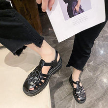 将图片加载到图库查看器，Platform Women's Sandals Summer Fashion Women Beach Classic Sandal Comfortable Beach  Pool Platforms Sandals With Buckle Open Toe Ankle Strap Thick-Soled Casual Women's Shoes
