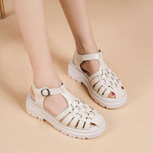 将图片加载到图库查看器，Platform Women's Sandals Summer Fashion Women Beach Classic Sandal Comfortable Beach  Pool Platforms Sandals With Buckle Open Toe Ankle Strap Thick-Soled Casual Women's Shoes
