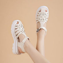将图片加载到图库查看器，Platform Women's Sandals Summer Fashion Women Beach Classic Sandal Comfortable Beach  Pool Platforms Sandals With Buckle Open Toe Ankle Strap Thick-Soled Casual Women's Shoes
