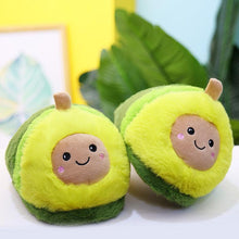 将图片加载到图库查看器，Plush Avocado Slippers Fruit Toys Cute Warm Winter Shoes Women Indoor Household Slippers With Fuzzy Plush Faux Fur Comfy Memory Foam Slip On House Shoes
