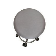 将图片加载到图库查看器，Polyester Fabric Round Chair Cover Waterproof Dining Seat Chair Covers Hotel Banquet Seat Covers Chair Protector Round Bar Stool Seat Covers Washable Stool Cushion Slipcover Elastic Bar Chair Covers
