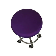 将图片加载到图库查看器，Polyester Fabric Round Chair Cover Waterproof Dining Seat Chair Covers Hotel Banquet Seat Covers Chair Protector Round Bar Stool Seat Covers Washable Stool Cushion Slipcover Elastic Bar Chair Covers
