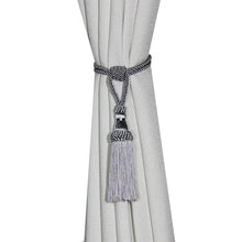 Load image into Gallery viewer, Polyester Tassel Curtain Tieback Handmade Hanging Tassels Fringe Curtains Holder Buckle Rope Decor Room Accessories European Style High-Grade Curtains Tieback Rope Tassel Holdbacks
