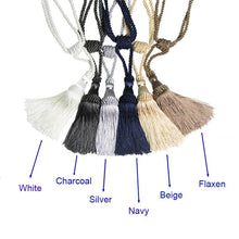 Load image into Gallery viewer, Polyester Tassel Curtain Tieback Handmade Hanging Tassels Fringe Curtains Holder Buckle Rope Decor Room Accessories European Style High-Grade Curtains Tieback Rope Tassel Holdbacks
