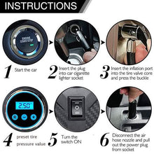 将图片加载到图库查看器，Portable Air Compressor Pump Tire Inflator
