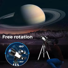 Load image into Gallery viewer, Portable Astronomical 150X Telescope 70mm Aperture Telescope Monocular With Tripod
