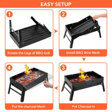 Load image into Gallery viewer, Portable Barbecue Grill Foldable Charcoal
