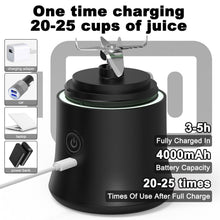 Load image into Gallery viewer, Portable Blender 600ml Electric Juicer Fruit Mixers 4000mah Usb Rechargeable Smoothie Mini Blender Personal Juicer Colorful Cup  Personal Size Blender Mini Fruit Mixer Milkshake Smoothie Maker With Usb Rechargeable Juicer
