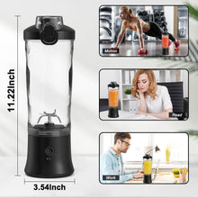 Load image into Gallery viewer, Portable Blender 600ml Electric Juicer Fruit Mixers 4000mah Usb Rechargeable Smoothie Mini Blender Personal Juicer Colorful Cup  Personal Size Blender Mini Fruit Mixer Milkshake Smoothie Maker With Usb Rechargeable Juicer
