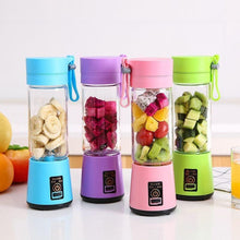Load image into Gallery viewer, Portable Blender Mini Mixer Electric Juicer Machine Fresh Fruit Juice Blender Smoothie Maker Blender Cup Bottle A Travel Kitchen Portable USB Electric Fruit Juicer Squeezer Bottle Kitchen Tool for Orange Lemon
