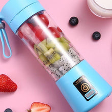 Load image into Gallery viewer, Portable Blender Mini Mixer Electric Juicer Machine Fresh Fruit Juice Blender Smoothie Maker Blender Cup Bottle A Travel Kitchen Portable USB Electric Fruit Juicer Squeezer Bottle Kitchen Tool for Orange Lemon
