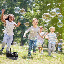 将图片加载到图库查看器，Portable Bubble Blowing Machine  with 2 Speeds Handle 3000-4000 Bubbles Per Minute Plug-In Battery Powered
