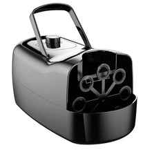 将图片加载到图库查看器，Portable Bubble Blowing Machine  with 2 Speeds Handle 3000-4000 Bubbles Per Minute Plug-In Battery Powered
