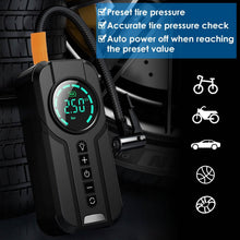 Load image into Gallery viewer, Portable Car Compressor Wireless Electric Air Pump 150 PSI with LED Light
