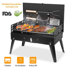 将图片加载到图库查看器，Portable Charcoal Grill Foldable BBQ Suitcase
