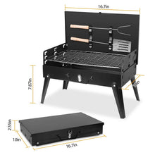将图片加载到图库查看器，Portable Charcoal Grill Foldable BBQ Suitcase
